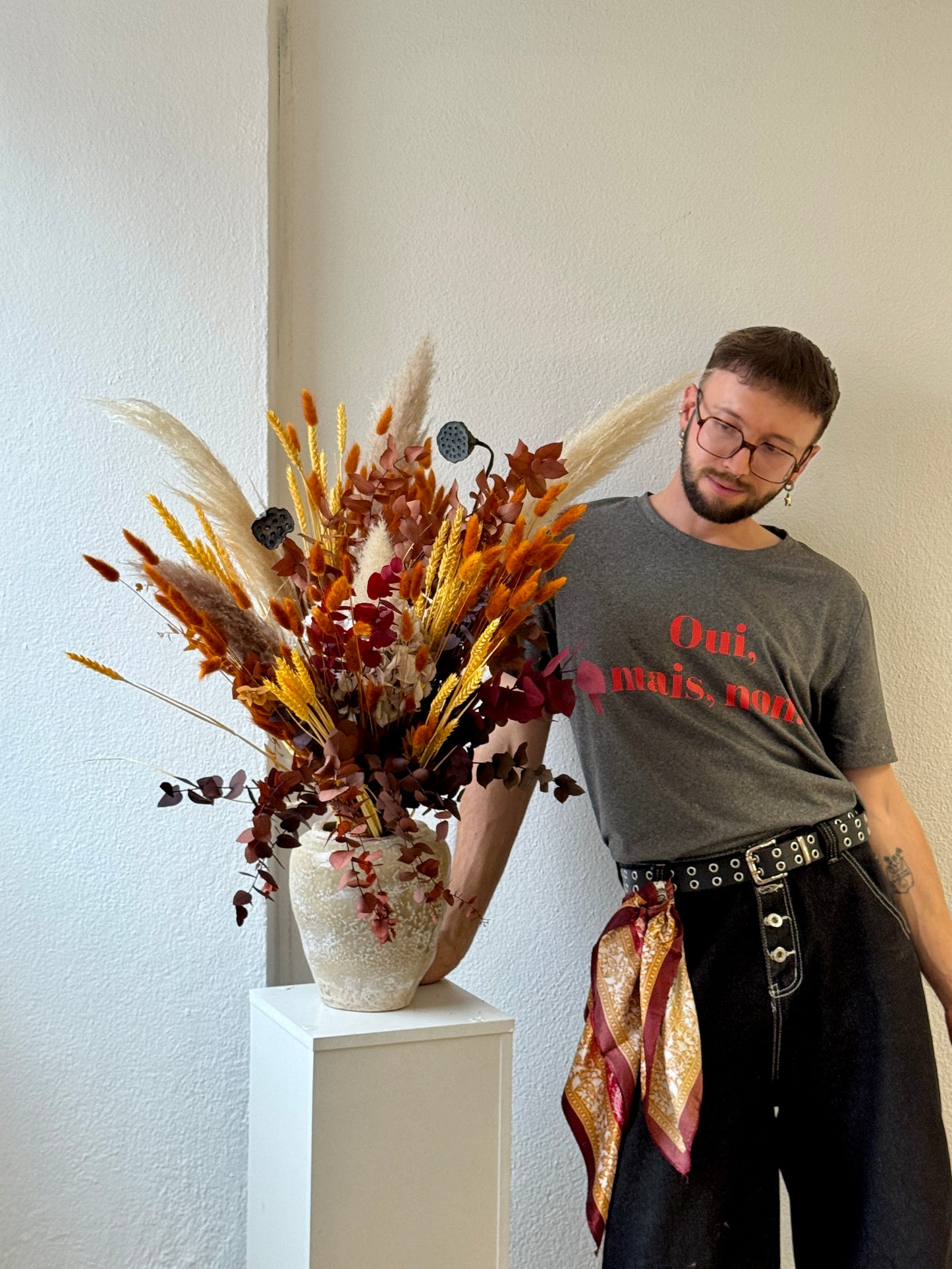 ORANGE DRIED FLORAL MIX