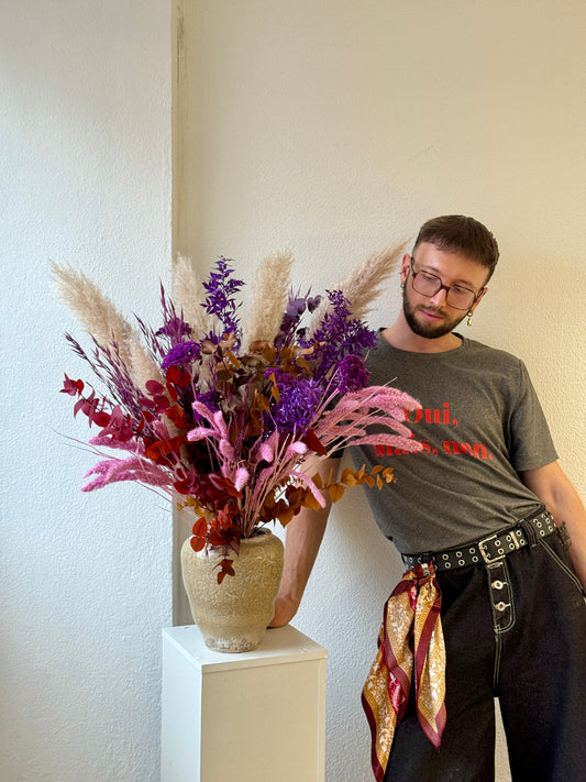 PURPLE DRIED FLORAL MIX