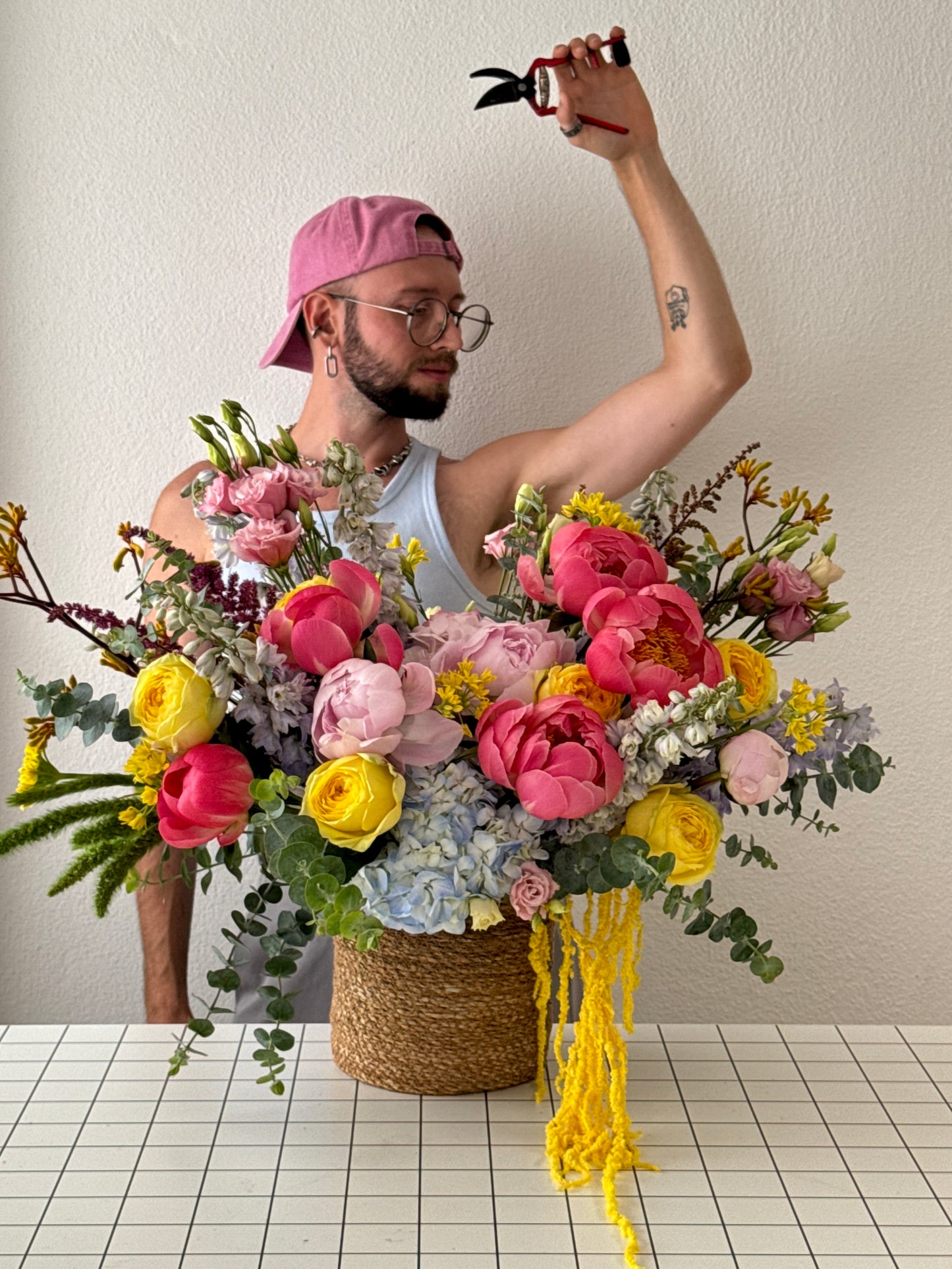 SUMMER BOX WITH PEONIAS (L)