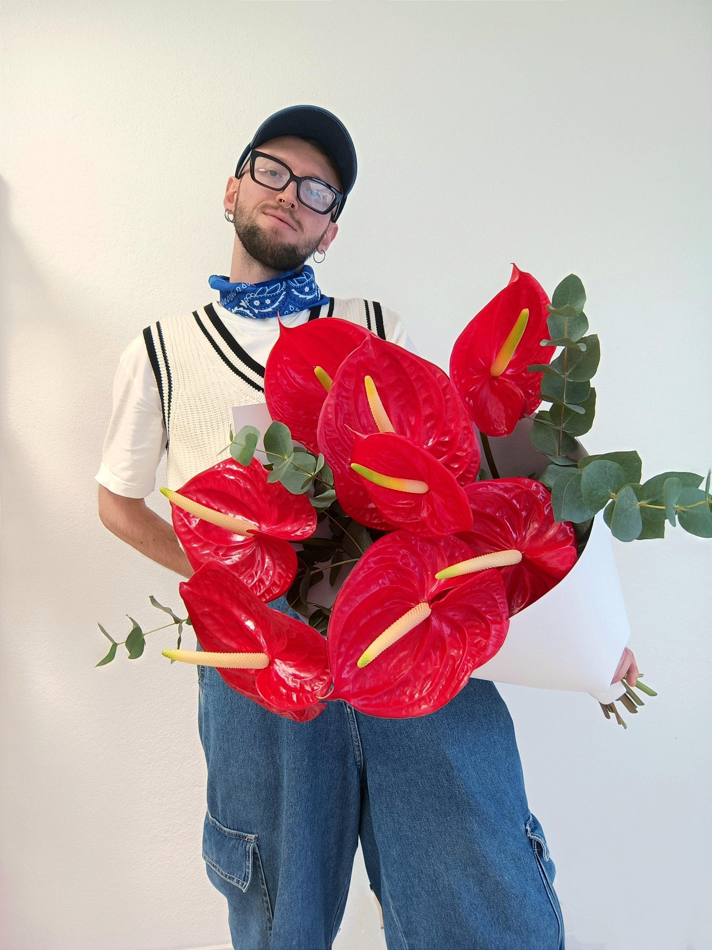 MONO OF RED ANTHURIUMS - FLORALBROSTUDIO