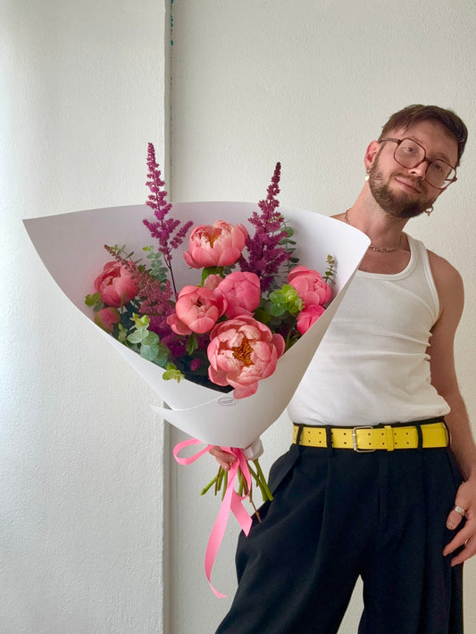 MONO OF PEONY CORAL CHARM (S)