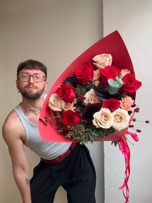 RED & BEIGE BLEND (M)