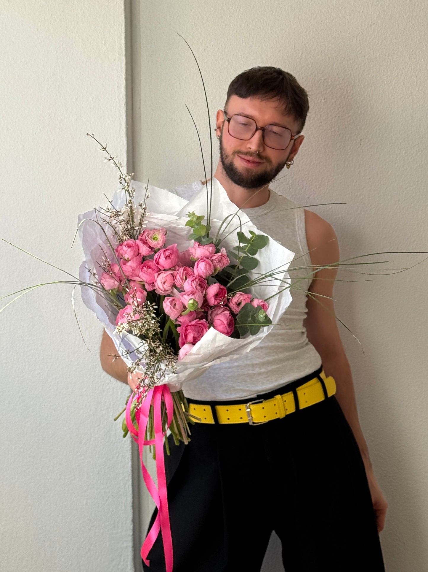 MONO OF PINK RANUNCULUSES