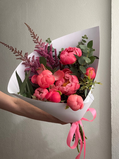 MONO OF PEONY CORAL CHARM (S)