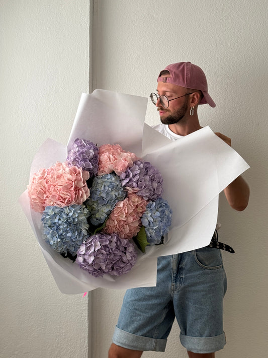 CLOUD OF COLOURFUL HORTÊNSIAS
