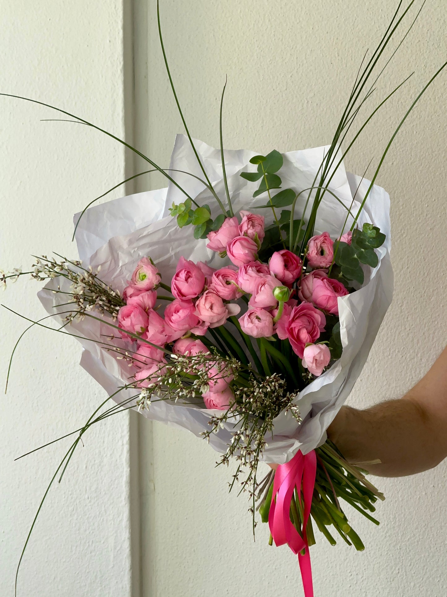 MONO OF PINK RANUNCULUSES