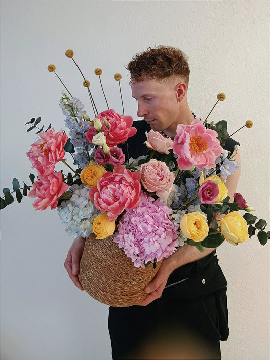 SUMMER BOX WITH PEONIAS (L)